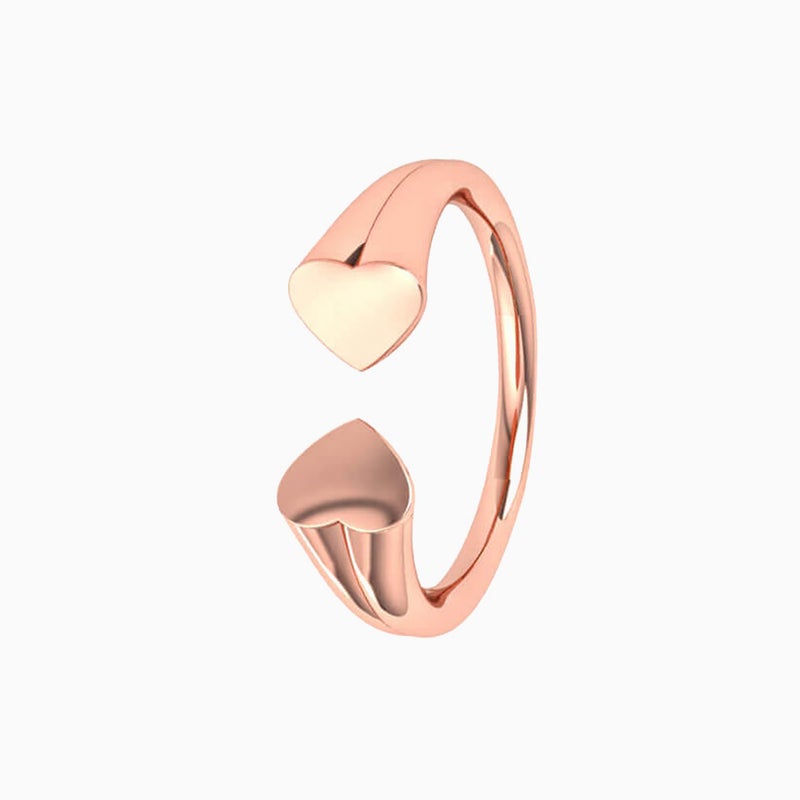 Miss L' by L'azurde Heart Two Headed Ring in 18K Gold - Image 4